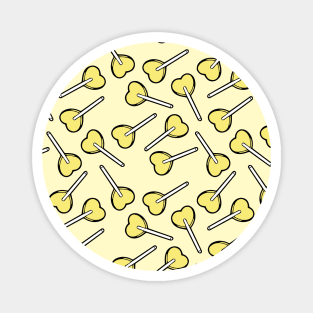 Yellow Heart Lollipops Magnet